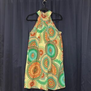 Vibrant Multicolor Halter Dress